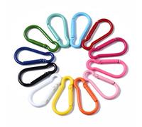 Airssory Lot de 10 petits mousquetons d'escalade en aluminium de couleurs aléatoires pour porte-clés escalade fournitures de camping