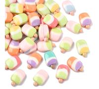 Airssory Lot de 100 cabochons en résine opaques à dos plat en forme de crème glacée pour décoration de bijoux, loisirs créatifs, décoration de téléphone en vrac