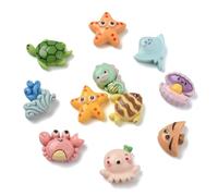 Airssory Lot de 30 cabochons en résine en forme d'animaux marins de style aléatoire pour loisirs créatifs, bijoux, décoration, artisanat, sac de téléphone, chaussures