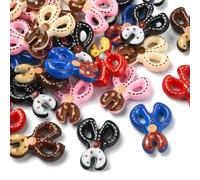 Airssory Lot de 40 mini ciseaux en acrylique en forme de ciseaux - Figurines miniatures pour bricolage, bijoux, bracelets, colliers, boucles d'oreilles, porte-clés, décoration de bureau