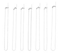 Airssory Lot de 7 chaînes coulissantes réglables en acier inoxydable 304 de 7 styles pour colliers, bijoux, accessoires de bricolage, 44,5 à 45 cm
