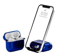 AirStand - Étui pour écouteurs avec Support de téléphone Invisible, Compatible avec Les AirPods Pro 1/2, étui Antichoc en TPU et PC offrant Une Protection complète et doté d'un Mousqueton Porte-clés