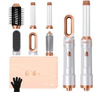 Airstyler 6 en 1, UKLISS Brosse Soufflante Brushing & Sèche Cheveux avec Hair Dryer, Boucleur a Cheveux Automatique, Lisseur cheveux, Airbrush Multistyler Cadeaux Set pour Femmes Styling (Blanc)