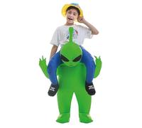 AirSuit® Déguisement Gonflable Extraterrestre pour Enfants | Costume E.T. Alien Taille 120 à 150cm | Polyester très Résistant - Agréable à Porter | Système de Gonflage Inclus | OriginalCup®
