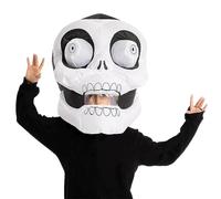 AirSuit Tête Géante Gonflable de Squelette pour Adultes | Déguisement Halloween 50x65x60 cm | Polyester Résistant - Léger et Confortable | Système de Gonflage Inclus | OriginalCorner
