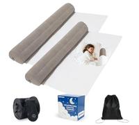 AirSwim Lot de 2 rails de lit de voyage gonflables pour tout-petits, flocage de lit portable pour tout-petits avec base antidérapante, pare-chocs de lit sûr pour grand lit, lit double, lit king size