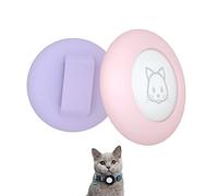 Airtag 2022 Lot de 2 Colliers de Protection étanches pour Chat Compatible avec Apple Airtag - pour Collier d'animaux de Compagnie de Moins de 1 cm (Rose&Violet)