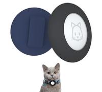 Airtag 2022 Lot de 2 Colliers de Protection étanches pour Chat Compatible avec Apple Airtag - pour Collier d'animaux de Compagnie de Moins de 1 cm (Noir&Bleu)