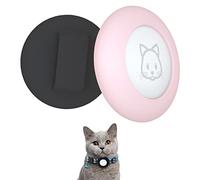 Airtag 2022 Lot de 2 Colliers de Protection étanches pour Chat Compatible avec Apple Airtag - pour Collier d'animaux de Compagnie de Moins de 1 cm (Noir&Rose)