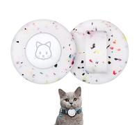 Airtag 2022 Lot de 2 Colliers de Protection étanches pour Chat Compatible avec Apple Airtag - pour Collier d'animaux de Compagnie de Moins de 1 cm (2 fleurstrans)