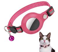 Airtag - Collier extensible avec support AirTag et clochette, Breakaway, collier GPS léger pour animal domestique fille, garçon, chat, petit chien, chiot (rose rose)
