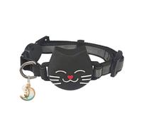 Airtag Collier pour chat avec clochette, collier réfléchissant avec support Apple Airtag pour chat, réglable, 17,8 à 30,5 cm, boucle de sécurité pour fille, garçon, chat, fournitures pour animaux