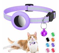 Airtag Collier pour chat réfléchissant Airtag avec cloche et support Airtag compatible avec Apple Airtag, beau collier pour chat avec boucle de sécurité cassable pour chatons chiots