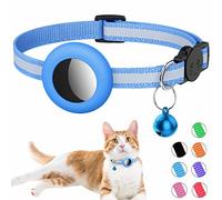 Airtag Collier réfléchissant pour Chat Airtag avec Cloche et Support Airtag Compatible avec Apple Airtag, Beau Collier pour Chat avec Boucle de sécurité Amovible pour Chatons Chiots