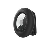 AirTag Coque avec Clip, Support sécurisé, étui de Protection Porte-clés, Porte-clés pour Air Tag avec Accessoire résistant aux Rayures - Noir