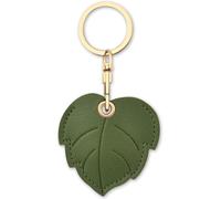 Airtag Keyring Cute PU Case for Apple AirTag,Portable Key Finder for Keys Children Pets [Key Ring Access Control] (Airtag Not Included) (Large Green Leaves)