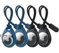 Airtag [Pack Of 2] Protective Case For Airtags 2021 With Strap [With Ttransparent Tpu Cover] [Anti-Lost & Anti-Fall & Anti-Scratch] For Keys/Bags/Luggage