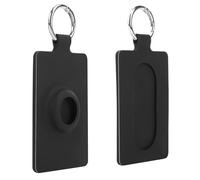 Airtag Porte-clé pour Tesla en silicone pour carte de clé de voiture Tesla Coque de protection GPS Locator Tracker Porte-clés Compatible avec Tesla Model Accessoires Noir