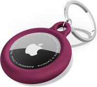 Airtag Silicone Case With Air Tag Keychain,1 Pack Anti-Scratch Flexible Soft Shock Absorbing Compatible With Apple Air Tag 2021,Wine