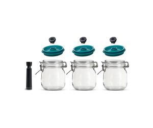 Airtender Bouchons sous vide Airtender pour bocaux. lot de 3 1L