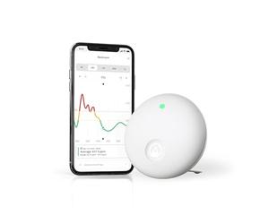 Airthings 321 Wave Enhance - Moniteur de qualité d'air intérieur pour CO2, COV, humidité, température, pression, capteurs de bruit et lumière - Contrôle les conditions de sommeil et de concentration
