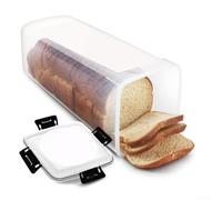Airtight Bread Box Clear Plastic Dispenser 35cm(Black With drawer)