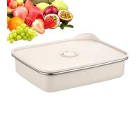 Airtight Food Container - Durable Storage Bin, 10 Inches Stainless Steel Container Lid, Stainless Steel Bin with Airtight Seal, Kitchen Storage with Easy Stack, Food for Home Travel