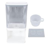 Airtight Rice Keeper | One - Touch Press Design for Easy Grain Access | Wall Mounted Food Storage Container for Rice/Beans/Oats | Transparent Kitchen Organizer (S)