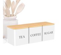 Airtight Tea Canister - 3 Pieces 500ml Grain Organizer - Dry Goods Storage Jar,for Home Bakers Drinkers Kitchen Homeowners Renters Countertop Pantry Shelves Daily Cooking 3.35x3.35x3.35 inches