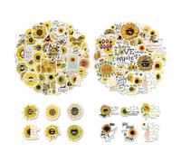 AIRTILY 100 Autocollants De Tournesol, Autocollants De Graffitis Créatifs, Collectionner des Accessoires Albbuch, Décorer des Cahiers, Tasse d'eau, Valise.