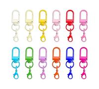 AIRTILY 12 Morceaux De Porte-Clés Colorés, Chaînes De Clés Métalliques Durables, Matériaux De Décoration De Bricolage, Accessoires Matériels De Marionnettes.