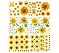 AIRTILY 2 Ensembles D'Autocollants De Tournesol, D'Autocollants Décoratifs Frais, D'Autocollants Manuels Imperméables, Peuvent Décorer Le Journal, La Coquille De Téléphone Mobile Et L'Ordinateur.