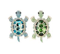 AIRTILY 2 Pièces Broche De Tortue, Broche De Diamant, Accessoires Créatifs Et Drôles, Accessoires De Vêtements, Accessoires pour Femmes.