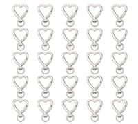 AIRTILY 25 Morceaux De Porte-Clés en Forme De Cœur, des Chaînes De Clés Métalliques Simples, du Matériel De Bijoux De Bricolage, du Porte-Clés Et De La Bande-Annonce Peuvent Être Produits.