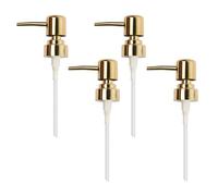 AIRTILY 4 Morceaux De Tête De Pompe Dorée avec Paille, Créative Et Belle Tête De Pompe en Plastique Multifonctionnelle, Réutilisable, Adaptée À La Loterie, Shampooing en Gel De Douche.