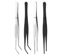 AIRTILY 4 Pièces en Pincettes en Acier Inoxydable, Pincettes Multifonctionnelles, Outils De Serrage, Outils d'alimentation pour Animaux De Compagnie, Outils Auxiliaires pour Les Pétroliers.