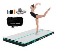AirTrack Nordic Carbon Air Track 3m/4m/5m/6m/8m avec pompe à air électrique, Tapis de gym gonflable - 1,5 m de large et 15 cm d'épaisseur - Durable et facile à transporter Tapis de gymnastique