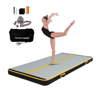 AirTrack Nordic Carbon Air Track Tumble Track 3-8m avec pompe à air électrique, tapis de gymnastique gonflable pour la maison - 1.5m Wide and 15cm Thick, Tumbling Mat (13ft, Yellow)