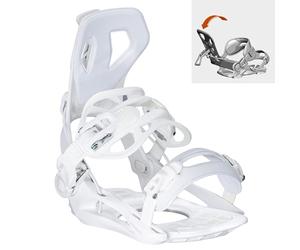 Airtracks Fixation de snowboard Master W Pro Fastec System - Tailles S, M, L - Blanc (41-44))