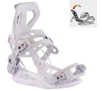 Airtracks Fixation de snowboard Master W Pro Fastec™ Système de snowboard Taille S M L (M - Blanc (38-42))
