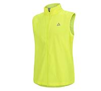 Airtracks Gilet de cyclisme fonctionnel Pro Line pour homme - Veste de course - Vent léger - Gilet de cyclisme zippé - Coupe-vent - Imperméable - Réfléchissant, fluo, XXXL
