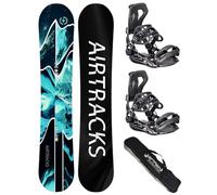 Airtracks Kit de snowboard pour homme Wide Distance Freestyle Freeride 159 - Fixation Master L - SB Bag