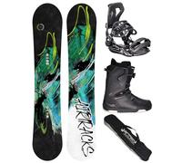 Airtracks Kit de snowboard pour homme Wide Stronger Freestyle Freeride 163 - Fixation Master - Bottes souples Strong ATOP 43 - SB Bag