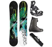 Airtracks Kit de snowboard pour homme Wide Stronger Freestyle Freeride 163 - Fixation Master - Bottes souples Master ATOP 43 - SB Bag