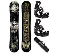 AIRTRACKS Kit Snowboard/Graffiti Snowboard Flat Rocker + Reliure Star ou Master fastec + SB Bag/155 159 163/cm