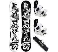 AIRTRACKS Lady Snowboard Set - Planche BWF Lady 155 - Fixations Master W M - SB Sac/Neuf