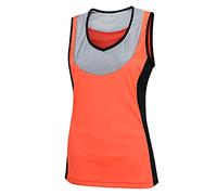 Airtracks Maillot de cyclisme fonctionnel pour femme sans manches Comfort Line - Maillot de cyclisme à manches courtes - Jersey - Respirant - Séchage rapide - Réflecteurs, rouge, XL