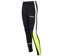 Airtracks Pantalon de course long pour femme - Pantalon de jogging - Pantalon de jogging - Pantalon de cyclisme - Noir - fluo - L - Femme