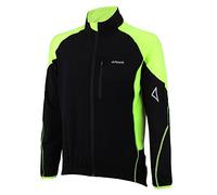 Airtracks Pro T Maillot de cyclisme d'hiver à manches longues zippé En polaire Thermique et respirant, Adulte (unisexe), Airtracks Winter Fahrradtrikot Langarm Pro T / Thermo Radtrikot / Full Zip / Atmungsaktiv / Winddicht, Schwarz-Neon, XL