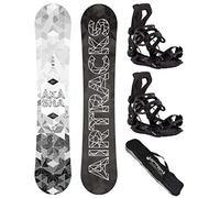 AIRTRACKS Snowboard Set - Board Akasha Wide 159 - Fixation Master L - SB Bag